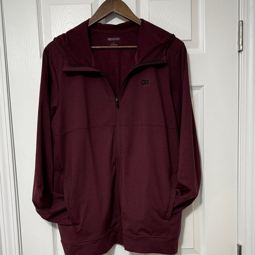 Outdoor Research (OR) Maroon Full-Zip Hoodie